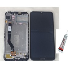 SDT Huawei  Y7 2019  Ekran Dokunmatik Çıtalı (Siyah) B7000 Yapıştırıcı