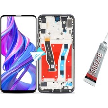 SDT Huawei Y9 Prime 2019  Ekran Dokunmatik Çıtalı (Siyah) B7000 Yapıştırıcı