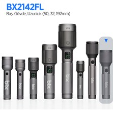 Bix Flashlight BX2142FL 24W Led, Max. 1000 Lümen Parlaklık ve 900 Metreye Kadar Menzilli, Zoom Özellikli Şarj Edilebilir Çok Modlu Kompakt El Feneri