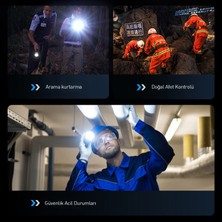 Bix Flashlight BX2141FL 15W Led, Max. 650 Lümen Parlaklık ve 300 Metreye Kadar Menzilli, Şarj Edilebilir Çok Modlu Kompakt El Feneri