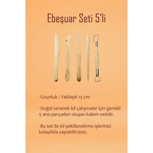 Beyaz Seramik Hamuru 6 kg Ebeşuar Seti Kil Seti Seramik Çamuru Seti Çamur Kesme Teli