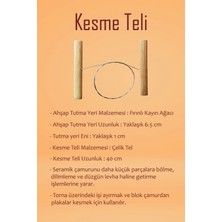 Beyaz Seramik Hamuru 6 kg Ebeşuar Seti Kil Seti Seramik Çamuru Seti Çamur Kesme Teli