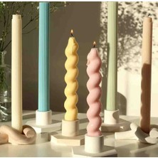 Opulent Accessories Şamdan Mumluk 2'li Beton. Palosanto Tütsülük, Meditasyon, Tütsü Tabağı, Ağaç ve Çubuk Tütsü Için