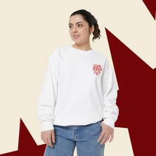 Sueso Store Sueso Store Girls Dont Cry Yazılı Unisex Nakışlı Y2K Beyaz Sweatshirt