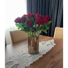 Beq Home Aynalı Vazo 20  cm  Beyaz (Gümüş) Orijinal Aynalı Yuvarlak Vazo