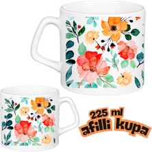 Mug Station Zarif Ve Şık Tasarımlı Çiçek Desenli Kupa Bardak