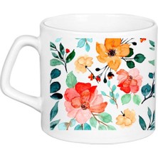 Mug Station Zarif Ve Şık Tasarımlı Çiçek Desenli Kupa Bardak