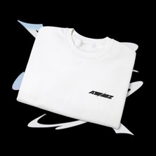 Sueso Store Sueso Store Ateez Unisex Nakışlı Y2K Beyaz Sweatshirt