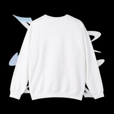 Sueso Store Sueso Store Ateez Unisex Nakışlı Y2K Beyaz Sweatshirt
