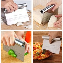 Paslanmaz Alüminyum Metal Masterchef Hamur Açma 2'li 60 ve 90 cm Oklava ve Ölçülü Çelik Spatula