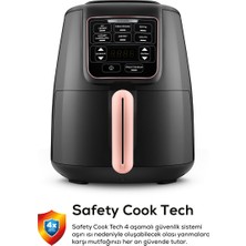 Karaca 4l Hazne Akıllı Sensörlü Airfryer,  Ev Yemeği, Közleme, Fırın/ızgara , Ev Yoğurdu 1550W