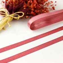 İpek Hobi 1 cm Gül Kurusu Saten Kurdela 10 Metre Uzunluğunda