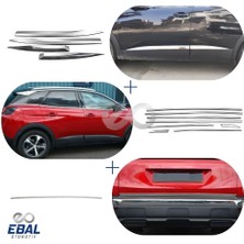 Ebal Oto Peugeot 3008 3 Parça Krom Set 2016-2021 Paslanmaz Çelik