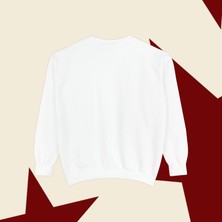 Sueso Store Sueso Store Star Yıldız Tasarım Unisex Nakışlı Y2K Beyaz Sweatshirt