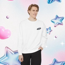 Sueso Store Sueso Store New Jeans Unisex Nakışlı Y2K Beyaz Sweatshirt