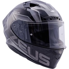 Zeus ZS-826 Pearl Black Silver BK3 Kapalı Kask (Pinlock Dahil)