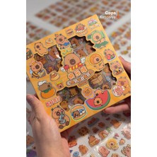 Şirin Capybara Sticker Seti - 570 Adet - Ajanda, Günlük, Scrapbook, Bullet Journal Çıkartma
