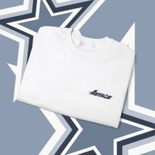 Sueso Store Sueso Store Astros Yazılı Unisex Nakışlı Y2K Beyaz Sweatshirt
