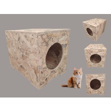 Umrayz Dış Mekan Yağmura ve Soğuğa Dayanıklı Osb Kedi Evi Yuvası Sokak Dostlarımız İçin