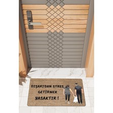 Rug Mood Modern Dijtal Baskı Aile Temalı Kapı Önü Paspası