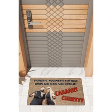 Rug Mood Modern Dijtal Baskı Caart Curtt Kapı Önü Paspası