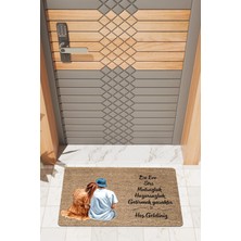 Rug Mood Modern Dijtal Baskı Oturan Çift Kapı Önü Paspası