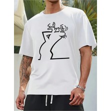 Woodroffe Ünisex Bay Meraklı Basklı T-Shirt Yeni Sezon Oversize Salaş