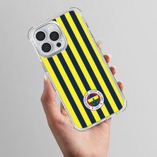 Piolent Apple iPhone 13 Pro Fenerbahçe Çubuklu Şeffaf Telefon Kılıfı