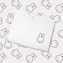 Sueso Store Sueso Store Miffy Unisex Nakışlı Y2K Beyaz Sweatshirt