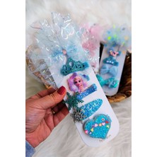 Nisan Kids Elsa 5'li Simli ve Tül Detaylı Toka Seti