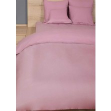 More Home  Lastikli Çarşaflı Çift Kişilik Nevresim Takımı Gül Kurusu