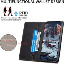 LR Joyful Xiaomi Redmi Note 14 Cüzdan Kılıf Rfıd Engelleme Pu Deri Telefon Kapağı (Yurt Dışından)