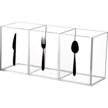 Akrilik Desktop Organizer Edensler Için Çatal Teş Clear (Yurt Dışından)