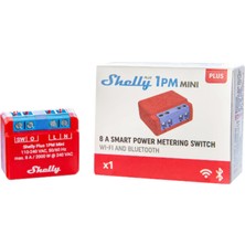 Teknoroket Shelly Plus 1pm Mini Gen3 1 Kanallı Enerji Ölçer Akıllı Ev Anahtarı - Wifi & Bluetooth Kontrollü Röle (Android, Ios, Alexa & Google Uyumlu)