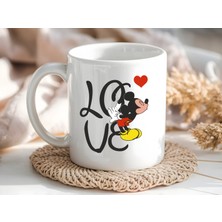 Konuşan Kupalar 2'li Sevgililer Günü Mickey ve Minnie Mouse Tasarımlı Hediyelik Kupa Bardak, 2'li Hediye Kupa Seti