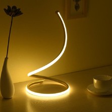 ZSHSKJ LED Spiral Masa Lambası Ev Oturma Odası Yatak Odası Dekorasyon Aydınlatma Altın (Yurt Dışından)