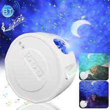 3'ü 1 Arada Bluetooth Müzik Yıldızlı Gökyüzü Projeksiyonu Uzaktan Kumandalı Gece Lambası Çok Renkli (Yurt Dışından)