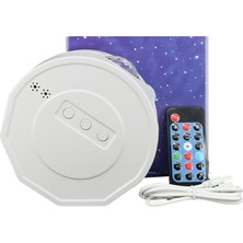 3'ü 1 Arada Bluetooth Müzik Yıldızlı Gökyüzü Projeksiyonu Uzaktan Kumandalı Gece Lambası Çok Renkli (Yurt Dışından)