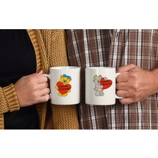 Konuşan Kupalar Canım Karım & Canım Kocam Yazılı Sevgililer Günü 2'li Hediye Kupa Bardak, Hediyelik Kupa Mug Bardak