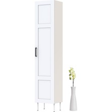 Dekorex BNY115BEYAZ Boy Kapaklı Yüksek Banyo Dolabı