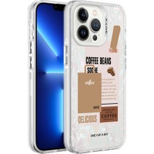 Tekno Grup Apple iPhone 13 Pro Uyumlu Mermer Desenli  Marbello Kapak-Kahverengi