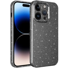 Tekno Grup Apple iPhone 14 Pro Uyumlu Kamera Korumalı Simli Lüks  Koton Kapak-Gri