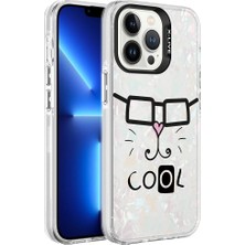 Tekno Grup Apple iPhone 13 Pro Uyumlu Mermer Desenli  Marbello Kapak-Beyaz