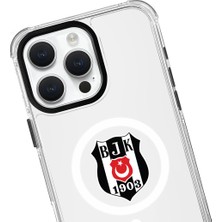 Piolent Apple iPhone 13 Beşiktaş Magsafe Logo Şeffaf Telefon Kılıfı