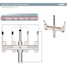 Netmak Ayarlı Buat Matkabı 60-130X 5.5X14 mm 489-01 14 mm