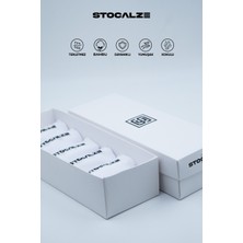 Stocalze Bambu Erkek Dikişsiz Sneaker Görünmez Çorap. 6'lı Kutulu Beyaz ve Gri Renkli Kısa Patik Erkek Çorabı.