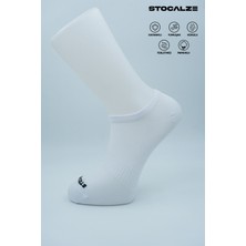 Stocalze Bambu Erkek Dikişsiz Sneaker Görünmez Çorap. 6'lı Kutulu Beyaz ve Gri Renkli Kısa Patik Erkek Çorabı.