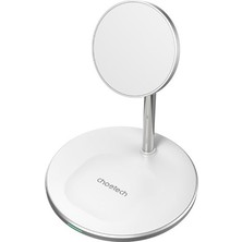 CHOETECH 2'si 1 Arada Kablosuz Mıknatıslı Hızlı Şarj Standı (T581-F 15W)