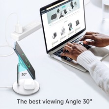 CHOETECH 2'si 1 Arada Kablosuz Mıknatıslı Hızlı Şarj Standı (T581-F 15W)