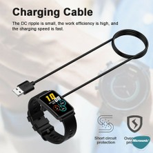 Microsonic Huawei Watch Fit 3 Manyetik USB Şarj Kablosu Beyaz